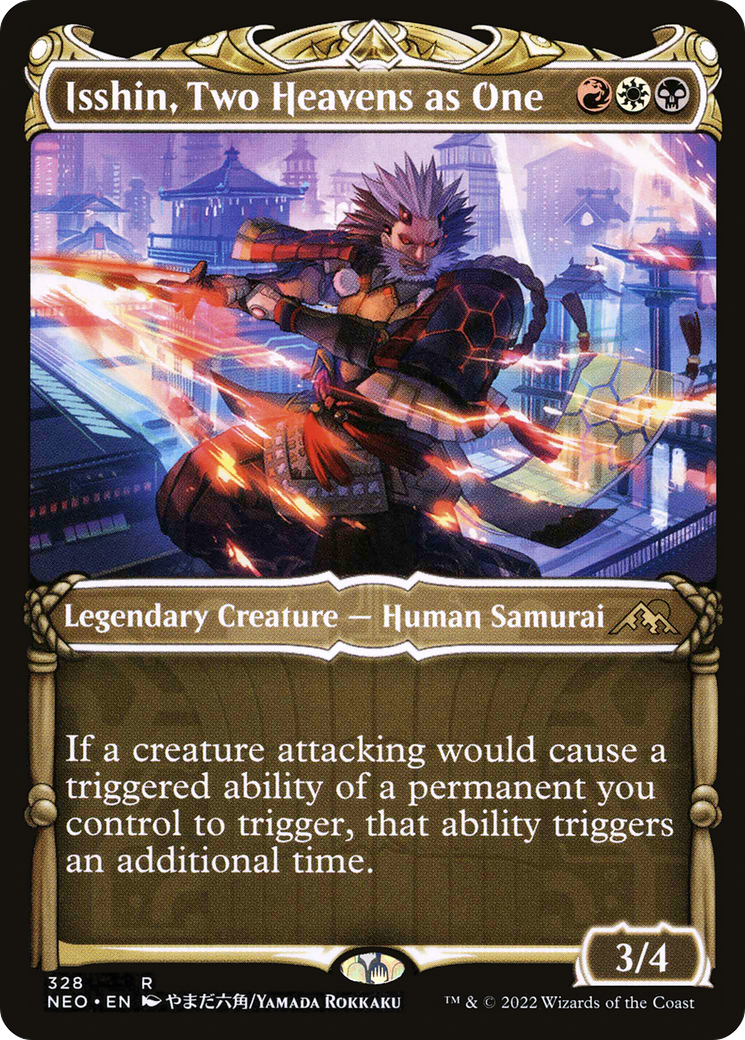 Isshin, Two Heavens as One (NEO-328) - Kamigawa: Neon Dynasty: (Showcase)