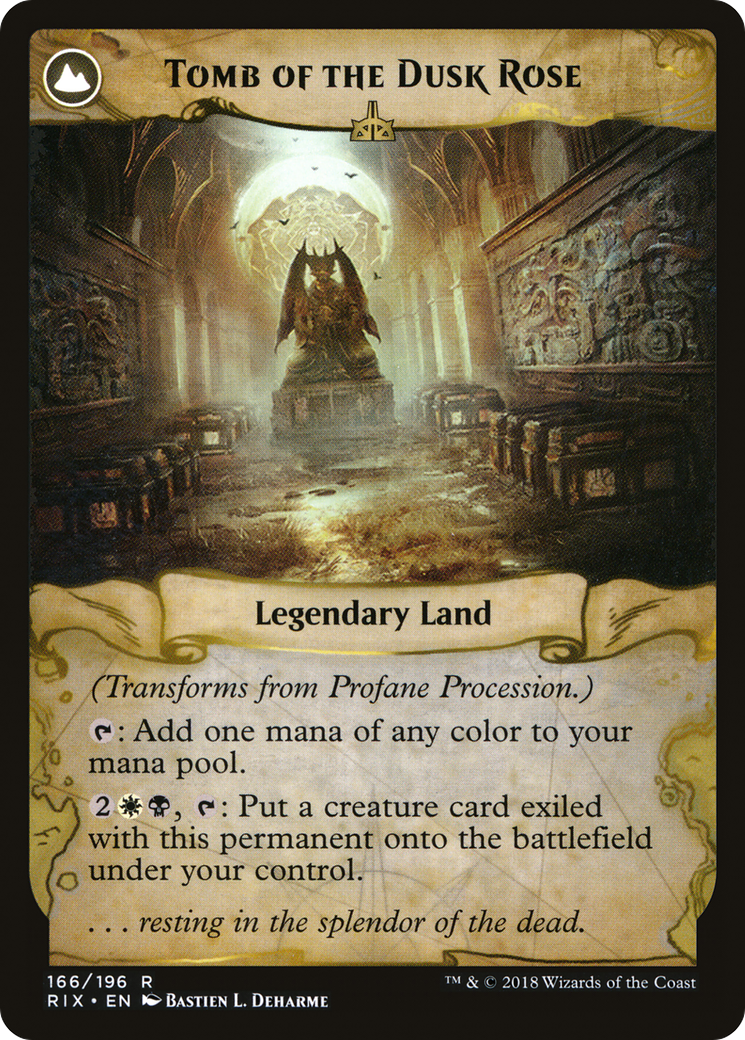 Profane Procession // Tomb of the Dusk Rose (RIX-166) - Rivals of Ixalan: (compasslanddfc)