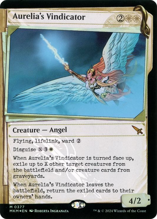 Aurelia's Vindicator (MKM-377) - Murders at Karlov Manor: (Showcase) Foil