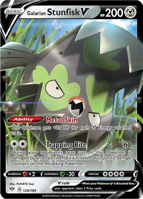 Galarian Stunfisk V (128/189) [SWSH03 Darkness Ablaze]