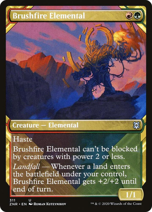 Brushfire Elemental (Showcase) (311) [Zendikar Rising] [Showcase]