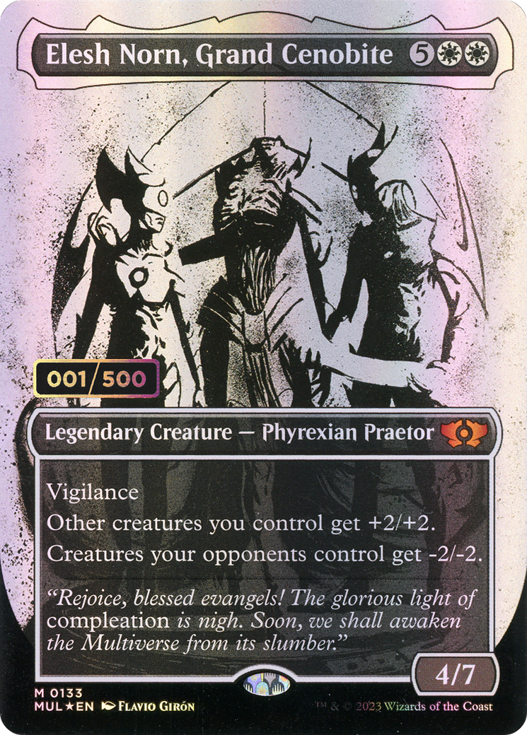 Elesh Norn, Grand Cenobite (MUL-133) - Multiverse Legends: (Showcase) (Borderless) Foil