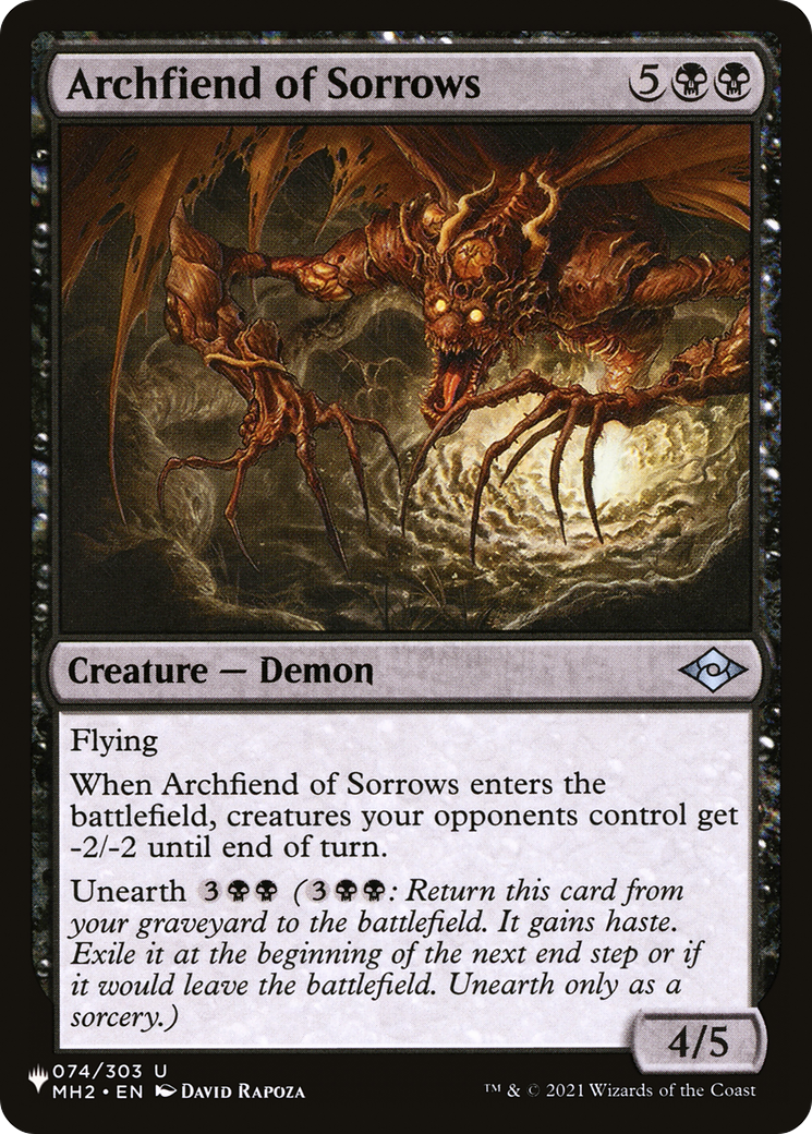 Archfiend of Sorrows (LIST-074/303) - The List