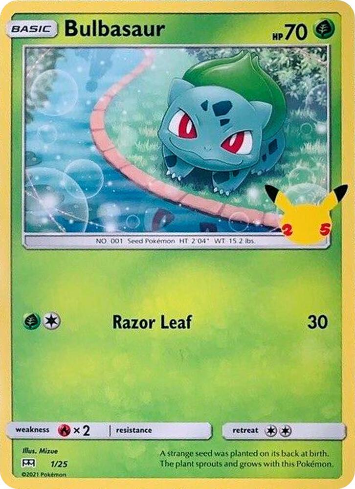 Bulbasaur - 1/25 (001/025) [McDonalds 25th Anniversary Promos]