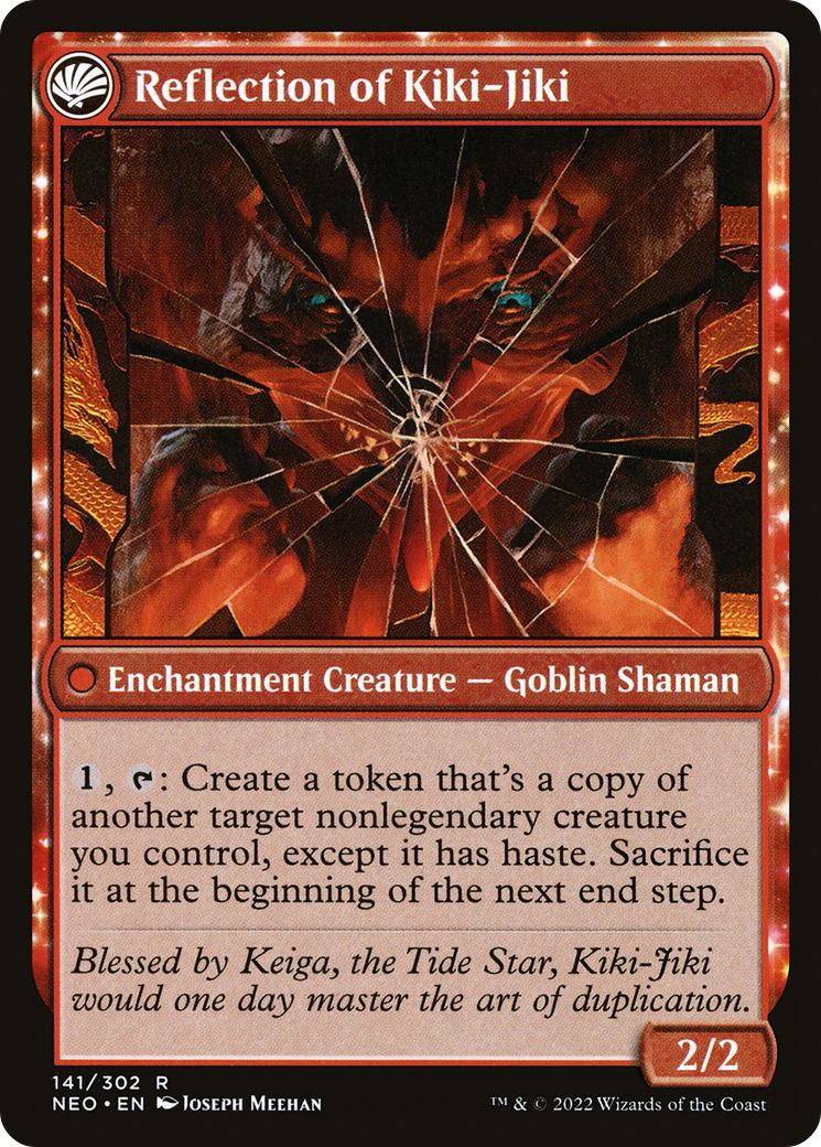 Fable of the Mirror-Breaker // Reflection of Kiki-Jiki (NEO-141) - Kamigawa: Neon Dynasty: (fandfc, enchantment)