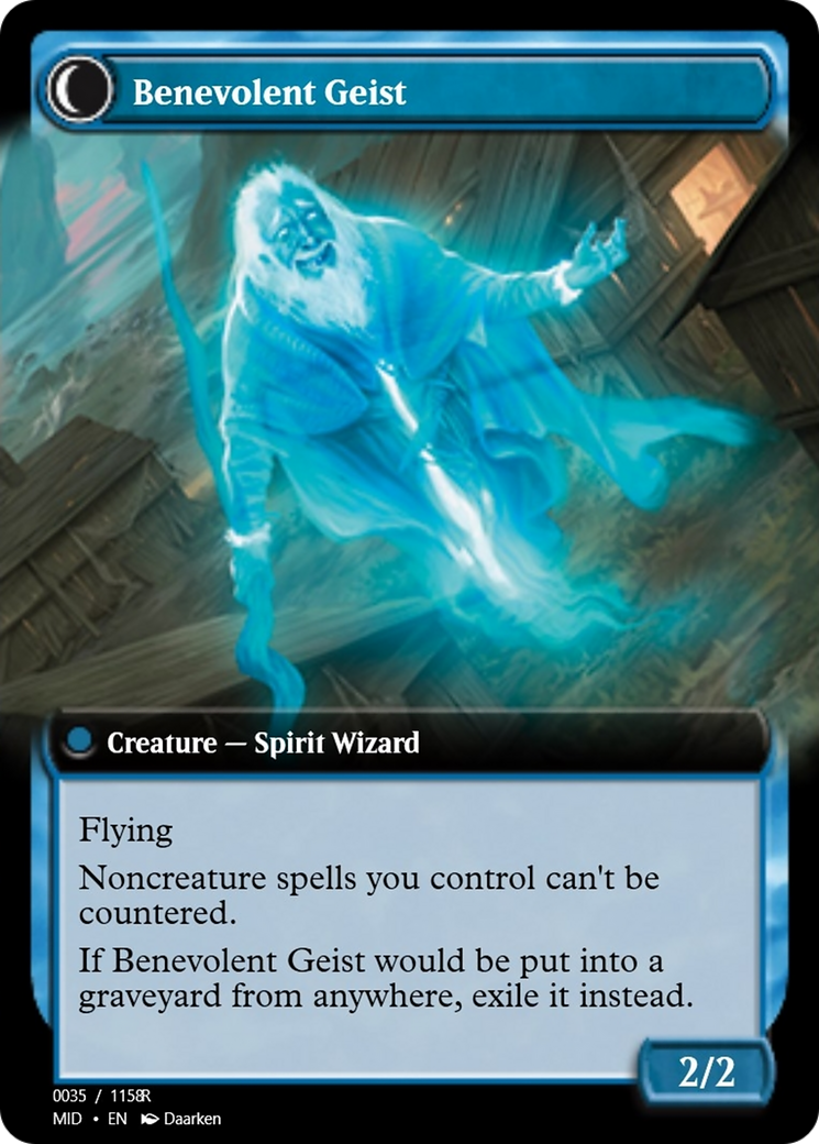 Malevolent Hermit // Benevolent Geist (PRM-93950) - Magic Online Promos Foil
