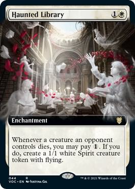 Haunted Library (Extended Art) (44) [Crimson Vow Commander] [Extended Art]