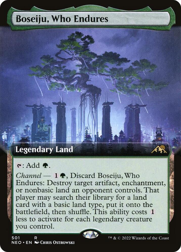 Boseiju, Who Endures (Extended Art) (501) [Kamigawa: Neon Dynasty] [Extended Art]