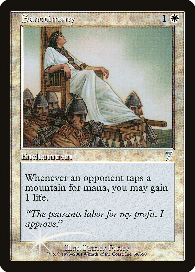 Sanctimony (7ED-039) - 7th Edition Foil
