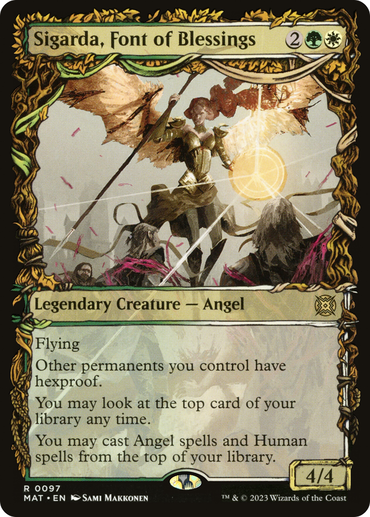Sigarda, Font of Blessings (MAT-097) - March of the Machine: The Aftermath: (Showcase) Foil