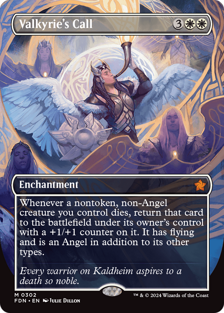 Valkyrie's Call (FDN-302) - Foundations: (enchantment) (Borderless) Foil
