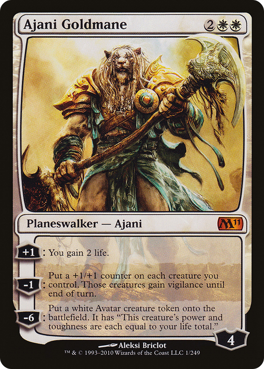 Ajani Goldmane (M11-001) - Magic 2011 Foil