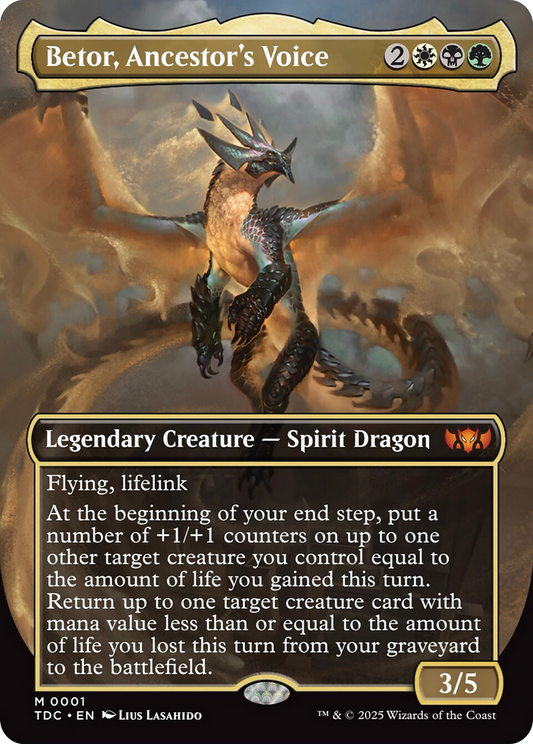 Betor, Ancestor's Voice (TDC-001) - Commander: Tarkir: Dragonstorm (Borderless) Foil