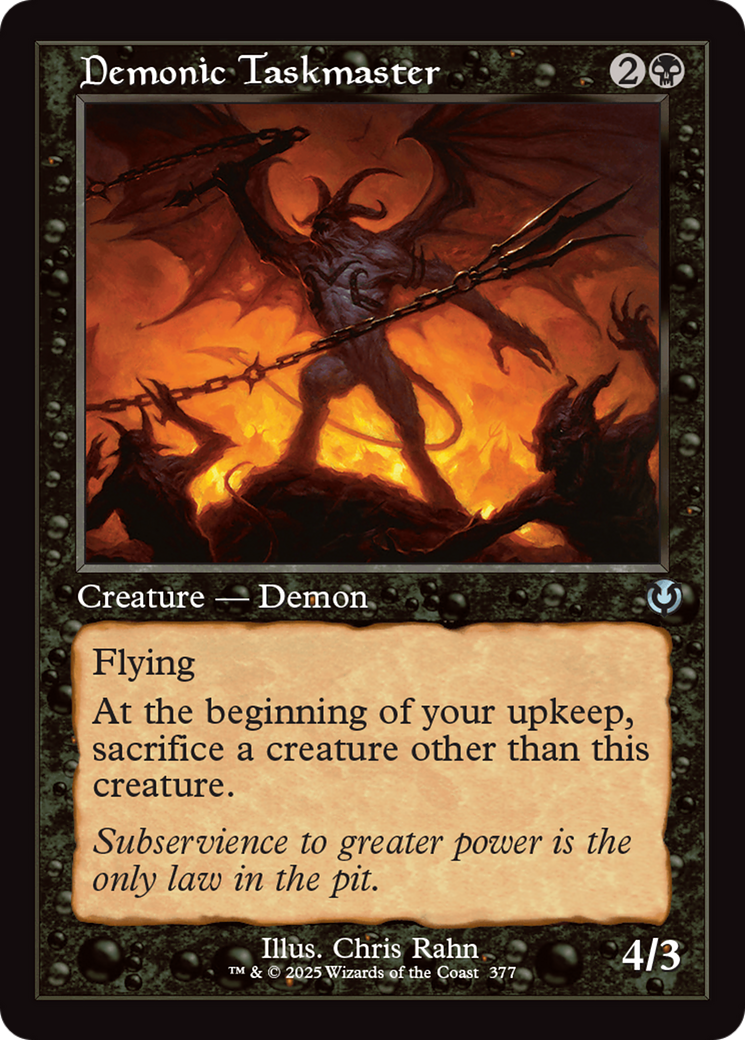 Demonic Taskmaster (INR-377) - Innistrad Remastered Foil