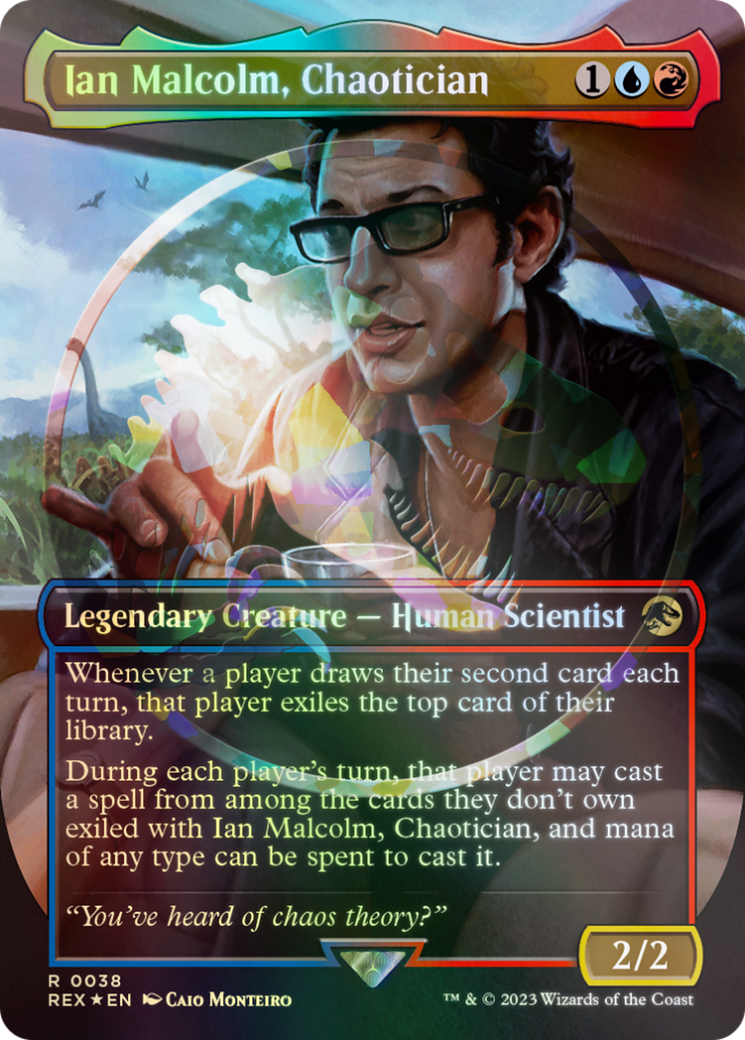 Ian Malcolm, Chaotician (REX-038) - Jurassic World Collection (Borderless) Foil