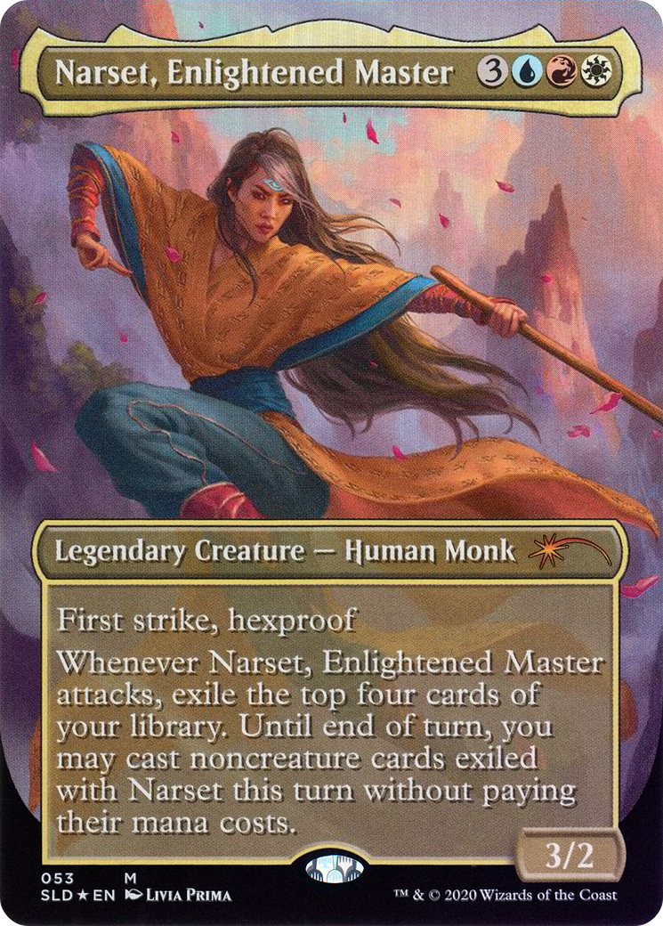 Narset, Enlightened Master (SLD-053) - Secret Lair Drop (Borderless) Foil