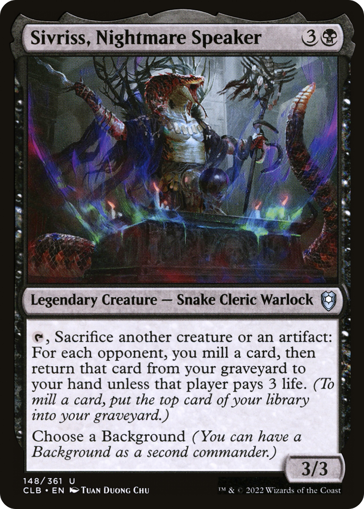 Sivriss, Nightmare Speaker (CLB-148) - Commander Legends: Battle for Baldur's Gate