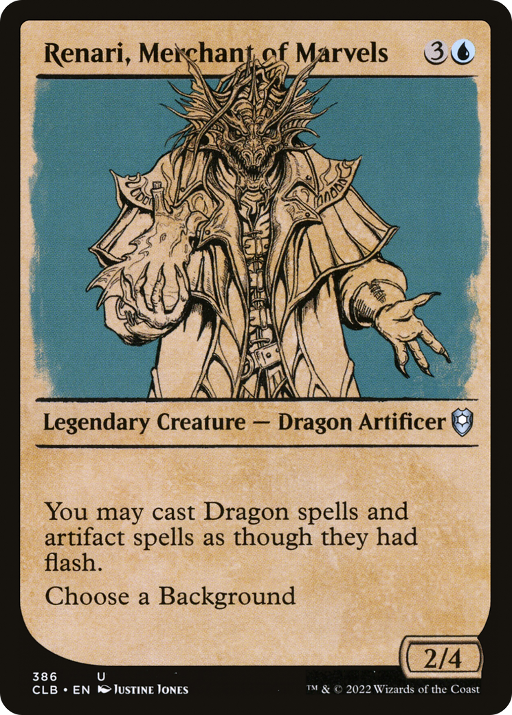 Renari, Merchant of Marvels (Showcase) (CLB-386) - Commander Legends: Battle for Baldur's Gate: (Showcase) Foil