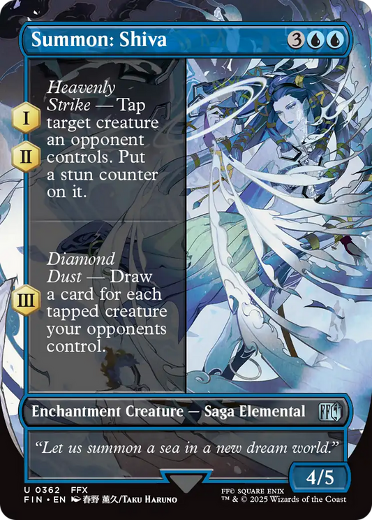 Summon: Shiva (Borderless) (FIN-362) - FINAL FANTASY: (enchantment) (Borderless)
