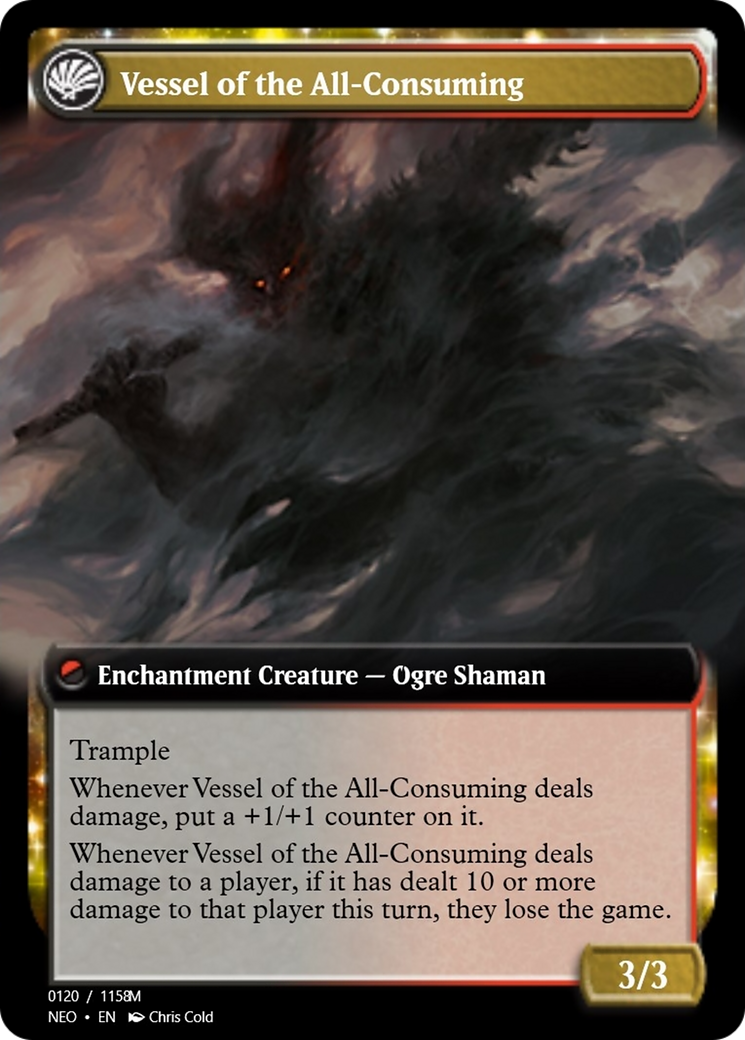 Hidetsugu Consumes All // Vessel of the All-Consuming (PRM-98105) - Magic Online Promos: (enchantment) Foil