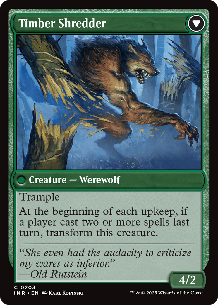Hinterland Logger // Timber Shredder (INR-203) - Innistrad Remastered