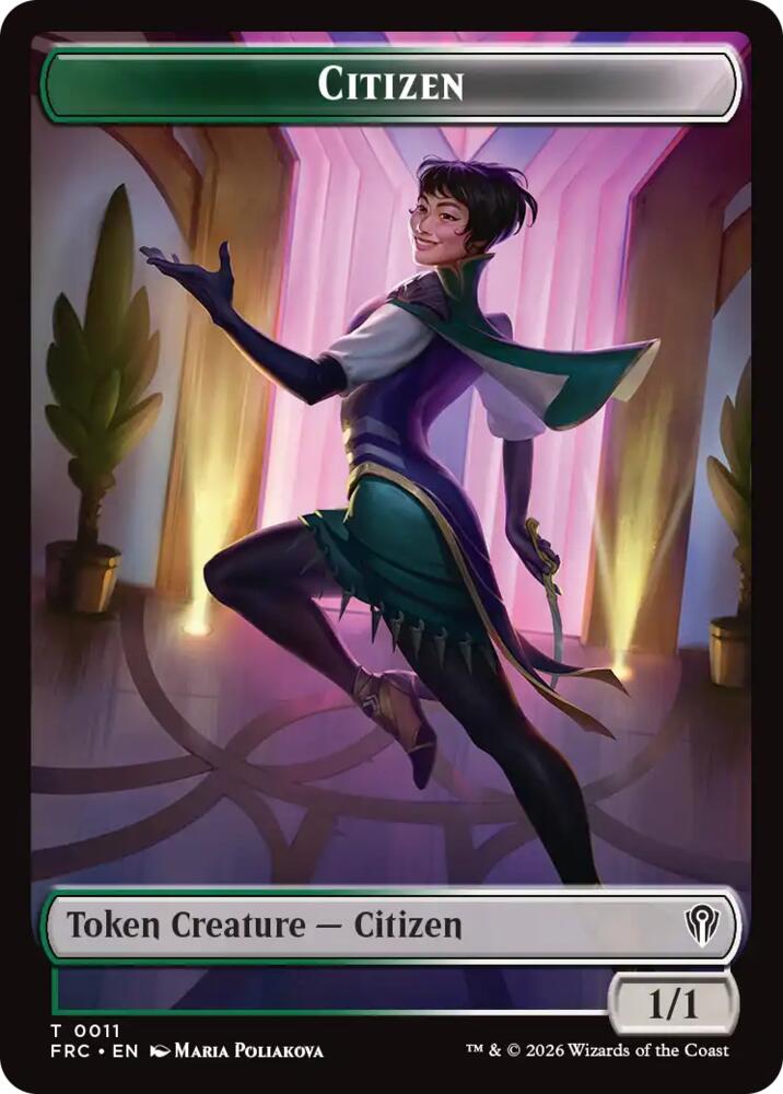 Citizen // Phyrexian Mite Double-Sided Token (11 // 16) [Reality Fracture Commander]