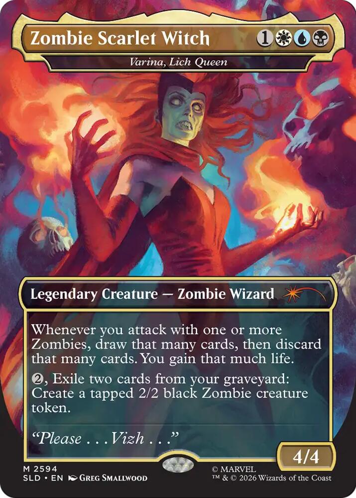 Zombie Scarlet Witch - Varina, Lich Queen (2594) [Secret Lair Drop]