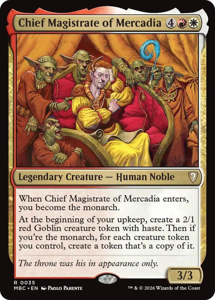 Chief Magistrate of Mercadia (35) [Mystery Booster Commander Edition]