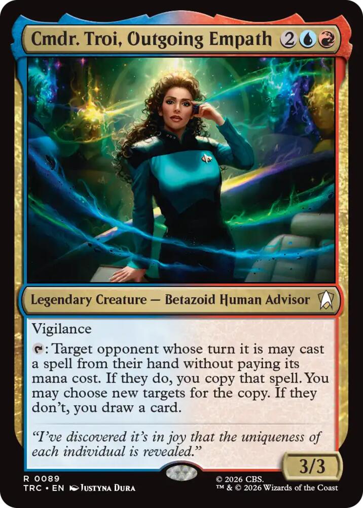 Cmdr. Troi, Outgoing Empath (Surge Foil) (89) [Star Trek Commander]