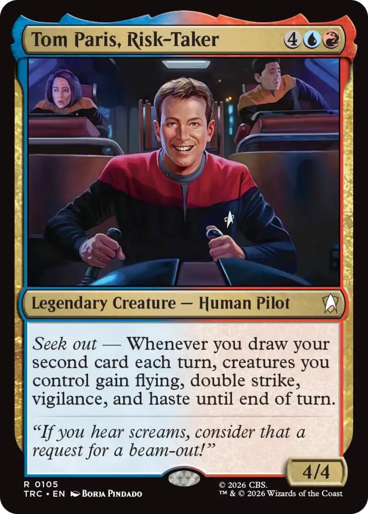 Tom Paris, Risk-Taker (Surge Foil) (105) [Star Trek Commander]