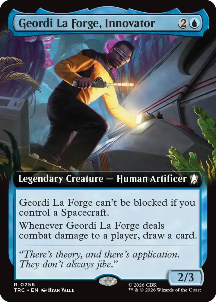Geordi La Forge, Innovator (Extended Art) (256) [Star Trek Commander]