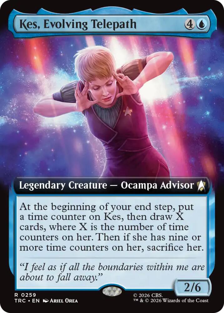 Kes, Evolving Telepath (Extended Art) (259) [Star Trek Commander]