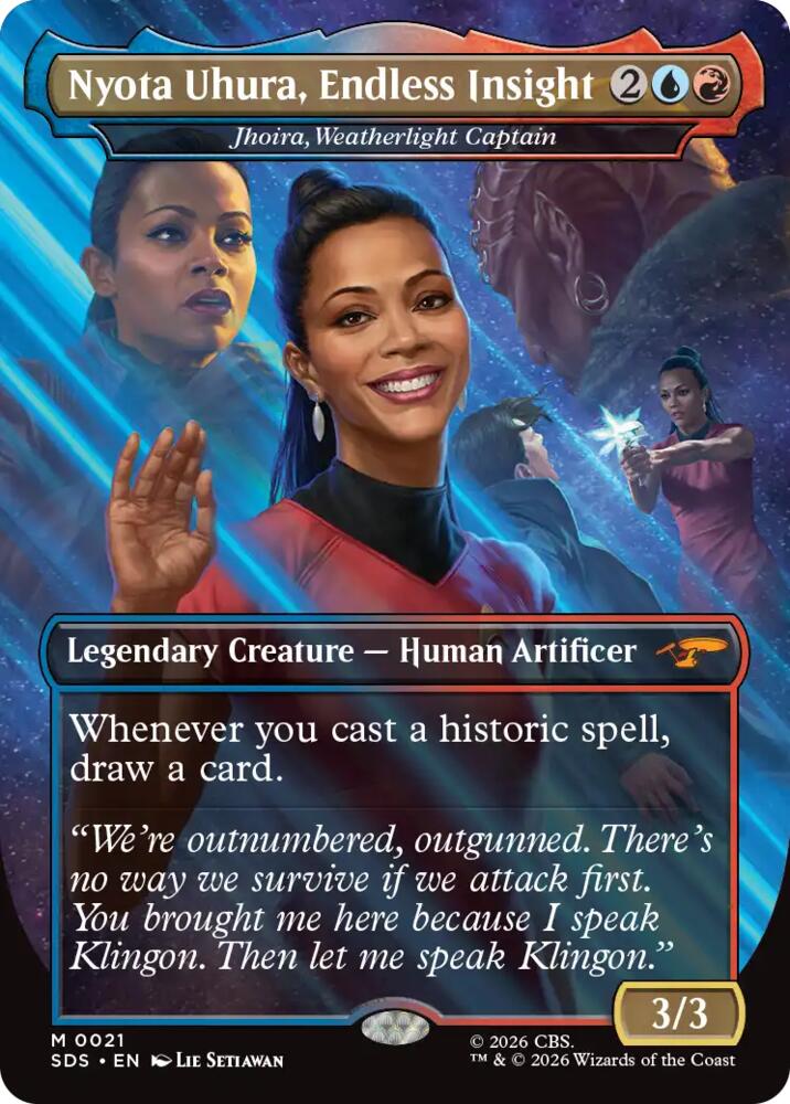 Nyota Uhura, Endless Insight - Jhoira, Weatherlight Captain (Borderless) (21) [Star Trek: Stardates]