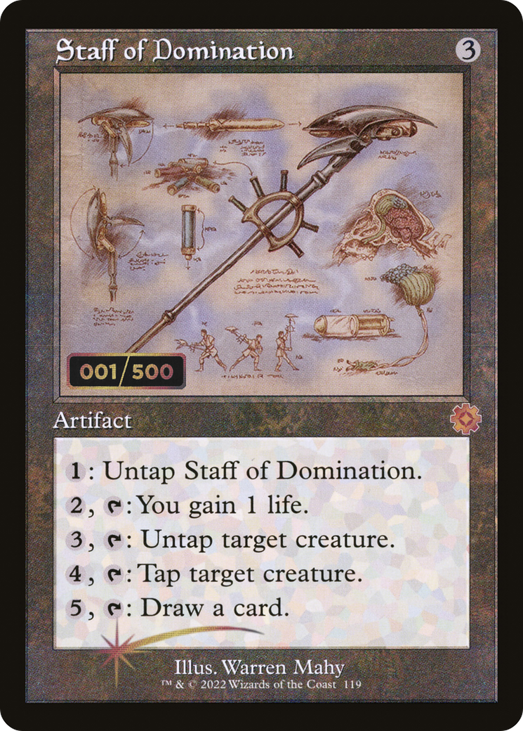 Staff of Domination (BRR-119) - The Brothers' War Retro Artifacts Foil