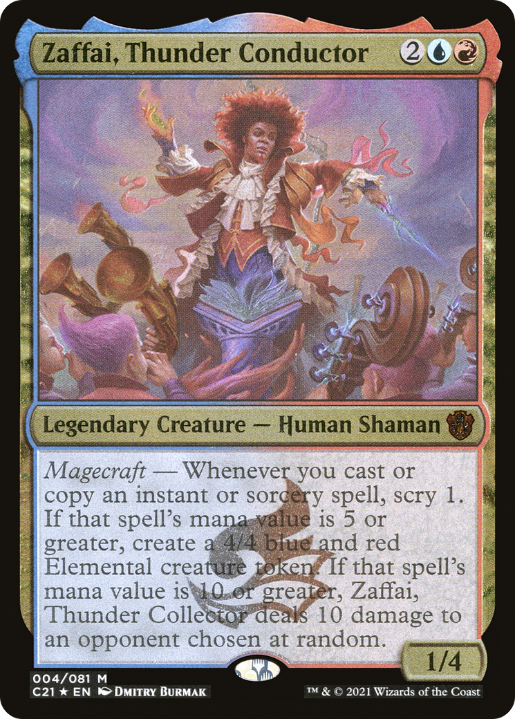 Zaffai, Thunder Conductor (C21-004) - Commander 2021 Display Commanders Foil