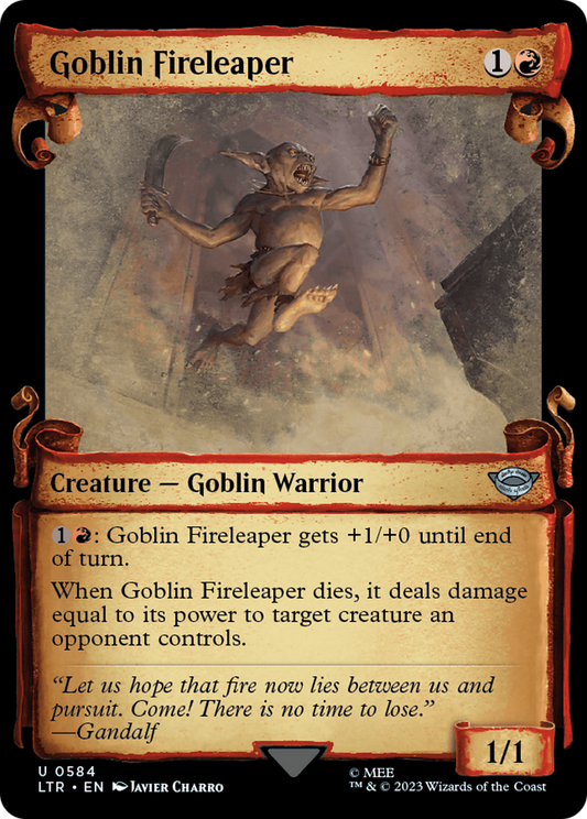Goblin Fireleaper (LTR-584) - The Lord of the Rings: Tales of Middle-earth: (Showcase) Foil
