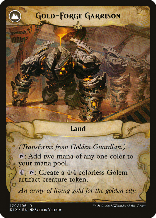 Golden Guardian // Gold-Forge Garrison (RIX-179) - Rivals of Ixalan: (compasslanddfc)