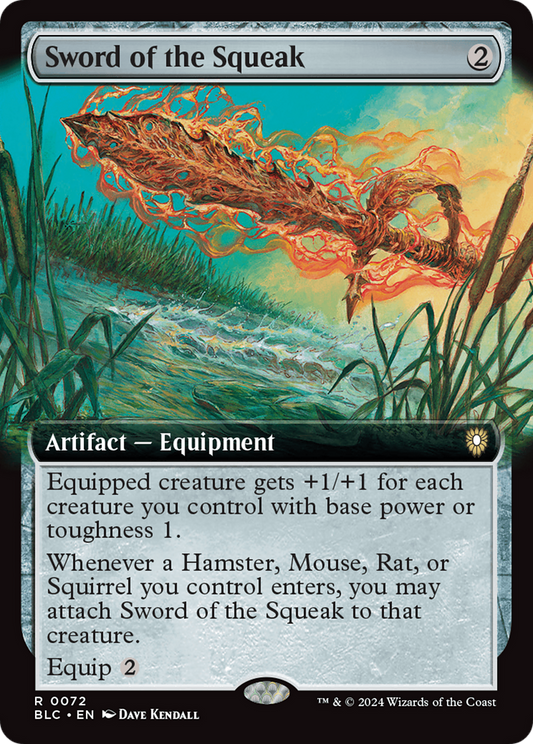 Sword of the Squeak (BLC-072) - Bloomburrow Commander: (Extended Art)