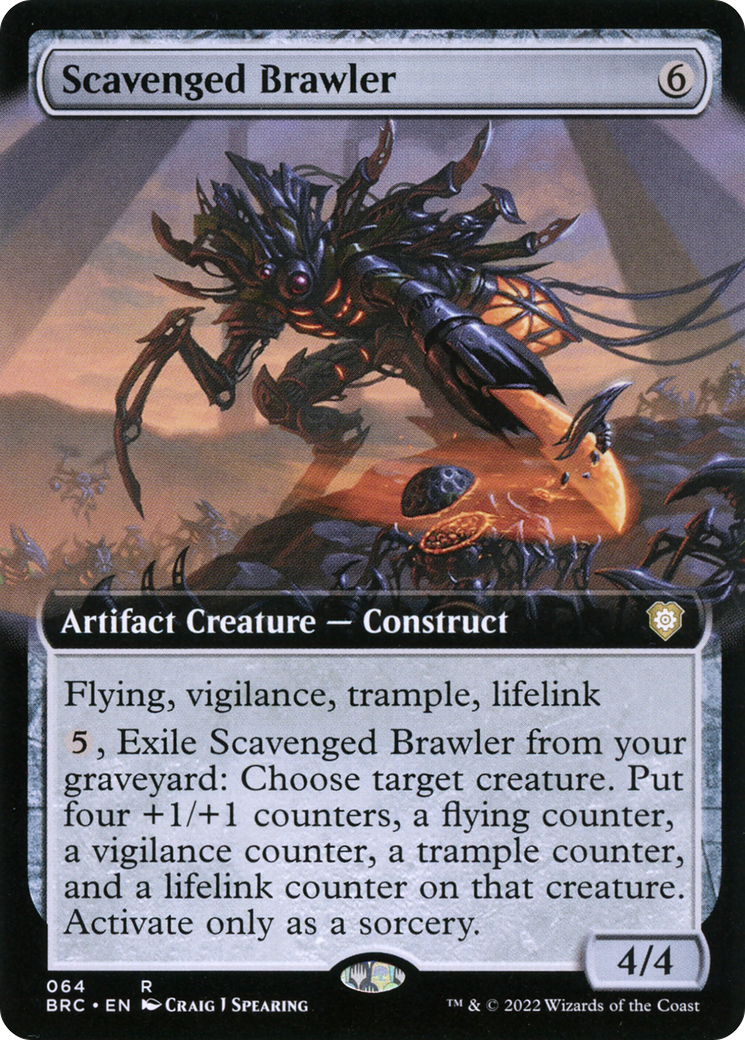 Scavenged Brawler (BRC-064) - The Brothers' War Commander: (Extended Art)