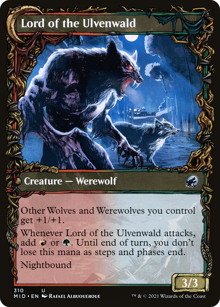 Kessig Naturalist // Lord of the Ulvenwald (MID-310) - Innistrad: Midnight Hunt: (Showcase, Double Faced Transform)