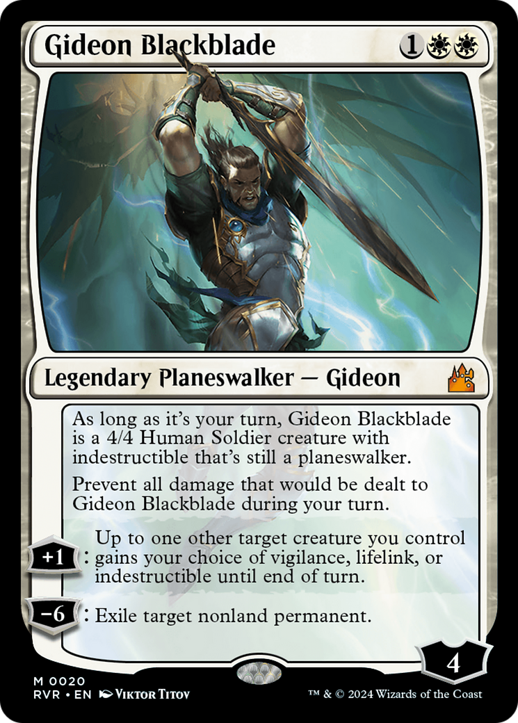 Gideon Blackblade (RVR-020) - Ravnica Remastered