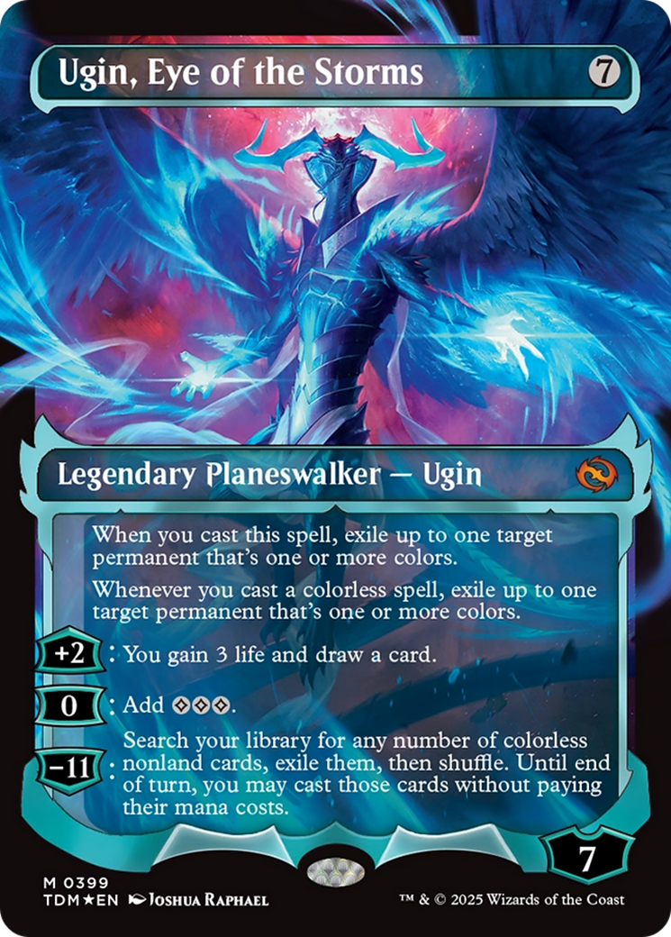 Ugin, Eye of the Storms (TDM-399) - Tarkir: Dragonstorm: (Showcase) (Borderless) Foil