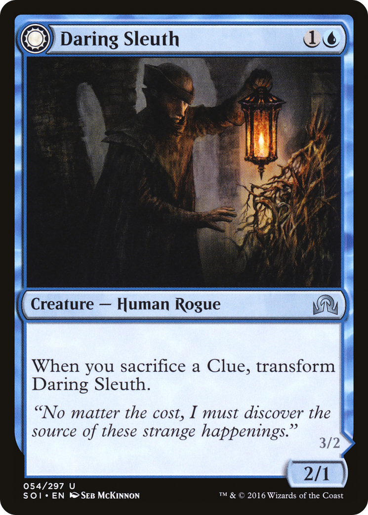 Daring Sleuth // Bearer of Overwhelming Truths (SOI-054) - Shadows over Innistrad: (Double Faced Transform) Foil