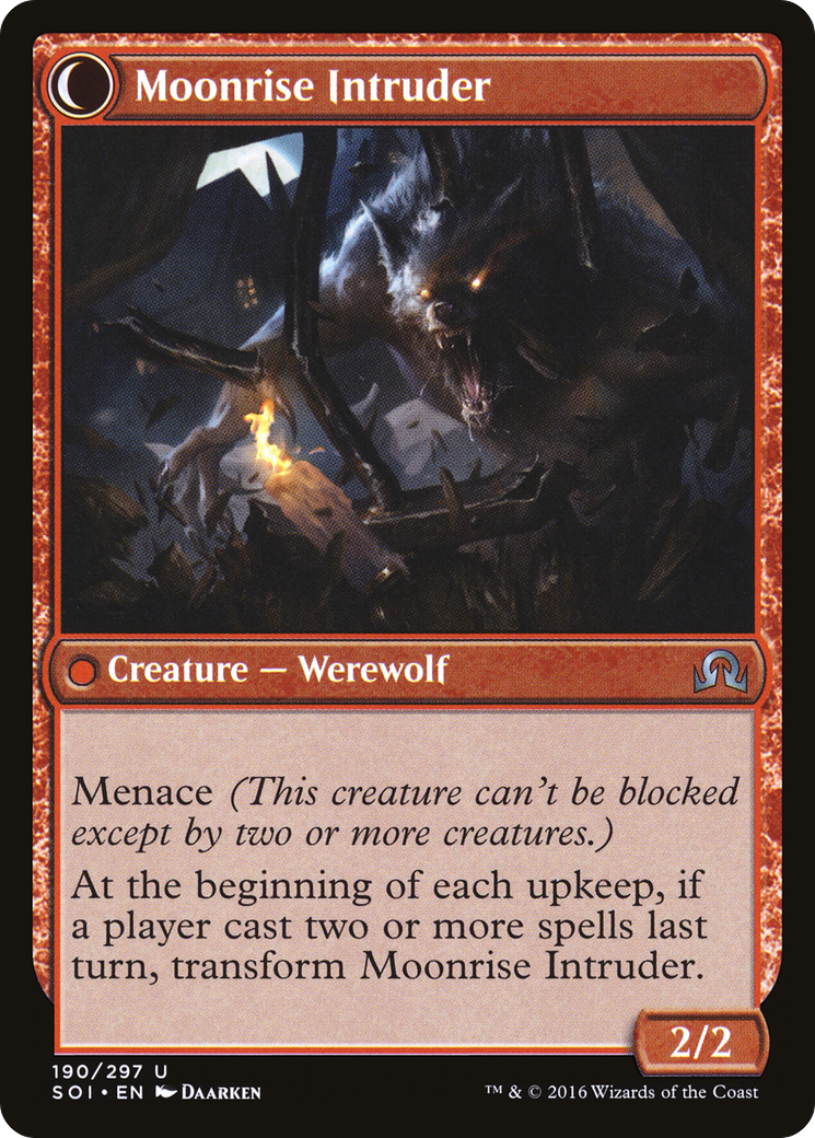 Village Messenger // Moonrise Intruder (SOI-190) - Shadows over Innistrad: (Double Faced Transform)