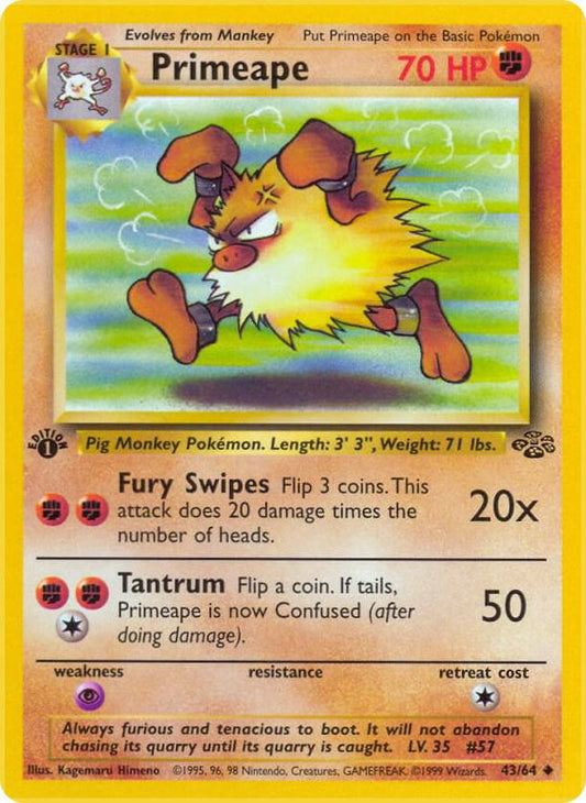 Primeape (43/64) [Jungle (Unlimited)]