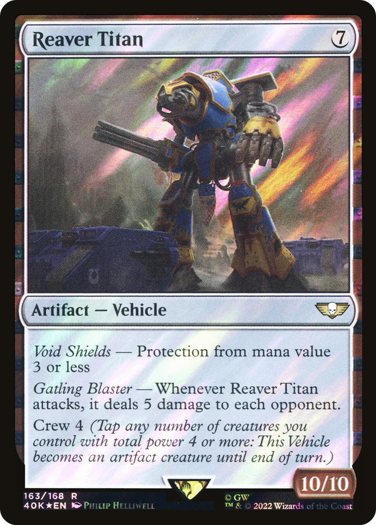 Reaver Titan (40K-163) - Warhammer 40,000 Commander Foil