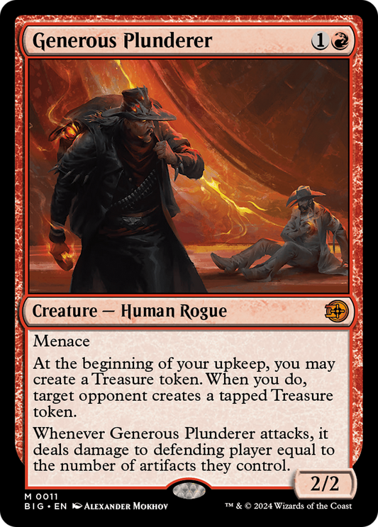 Generous Plunderer (BIG-011) - The Big Score Foil