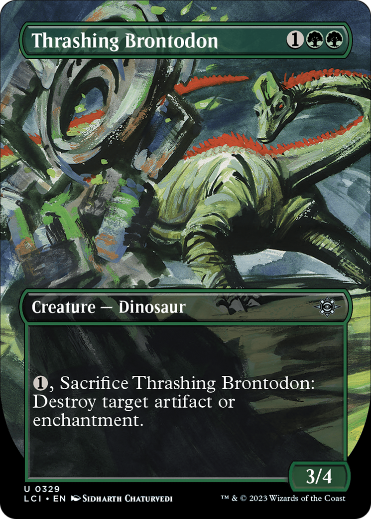 Thrashing Brontodon (LCI-329) - The Lost Caverns of Ixalan (Borderless)