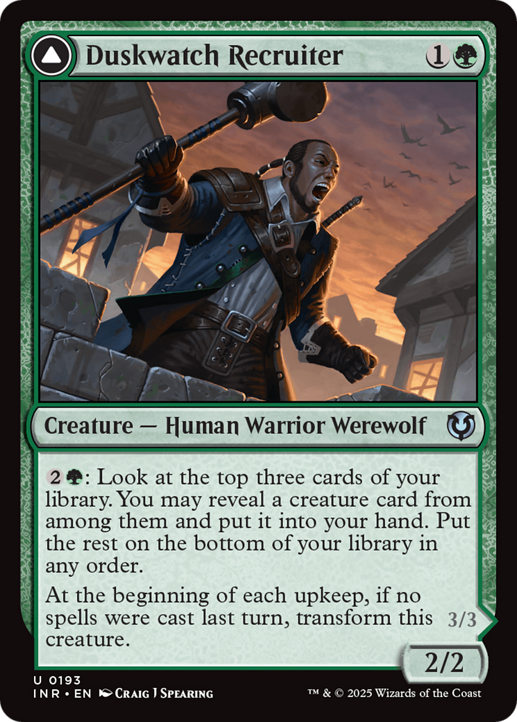 Duskwatch Recruiter // Krallenhorde Howler (INR-193) - Innistrad Remastered Foil