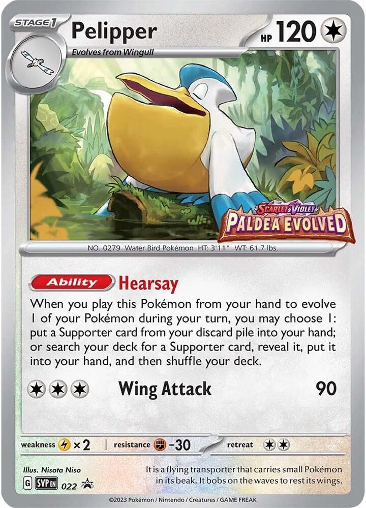 Pelipper - 022 (Prerelease) [SV Scarlet and Violet Promo Cards]